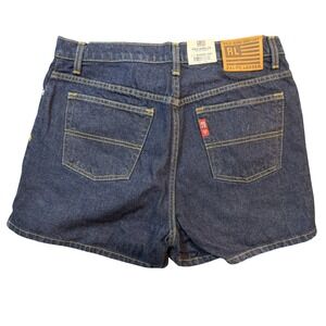 VTG Polo Jeans Co Ralph Lauren Weekender Denim Shorts Dark Wash Indigo Size 12